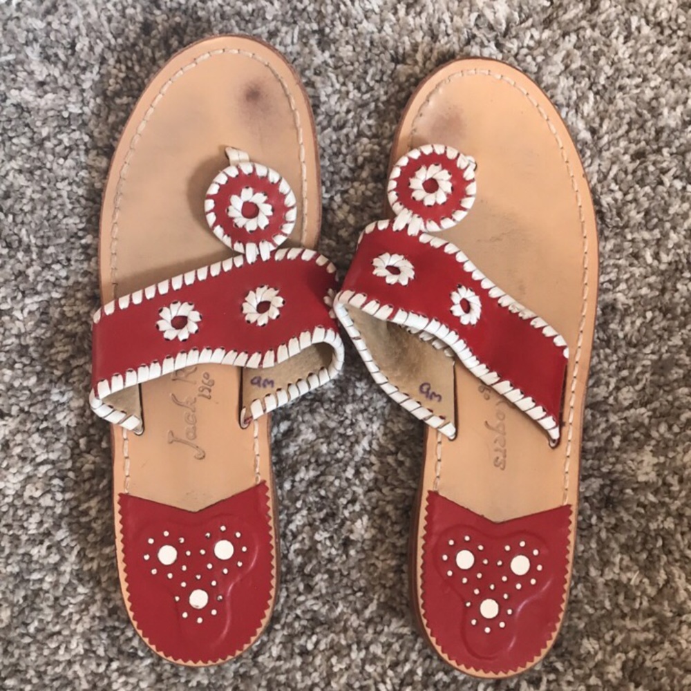 Red jack Rogers sandals